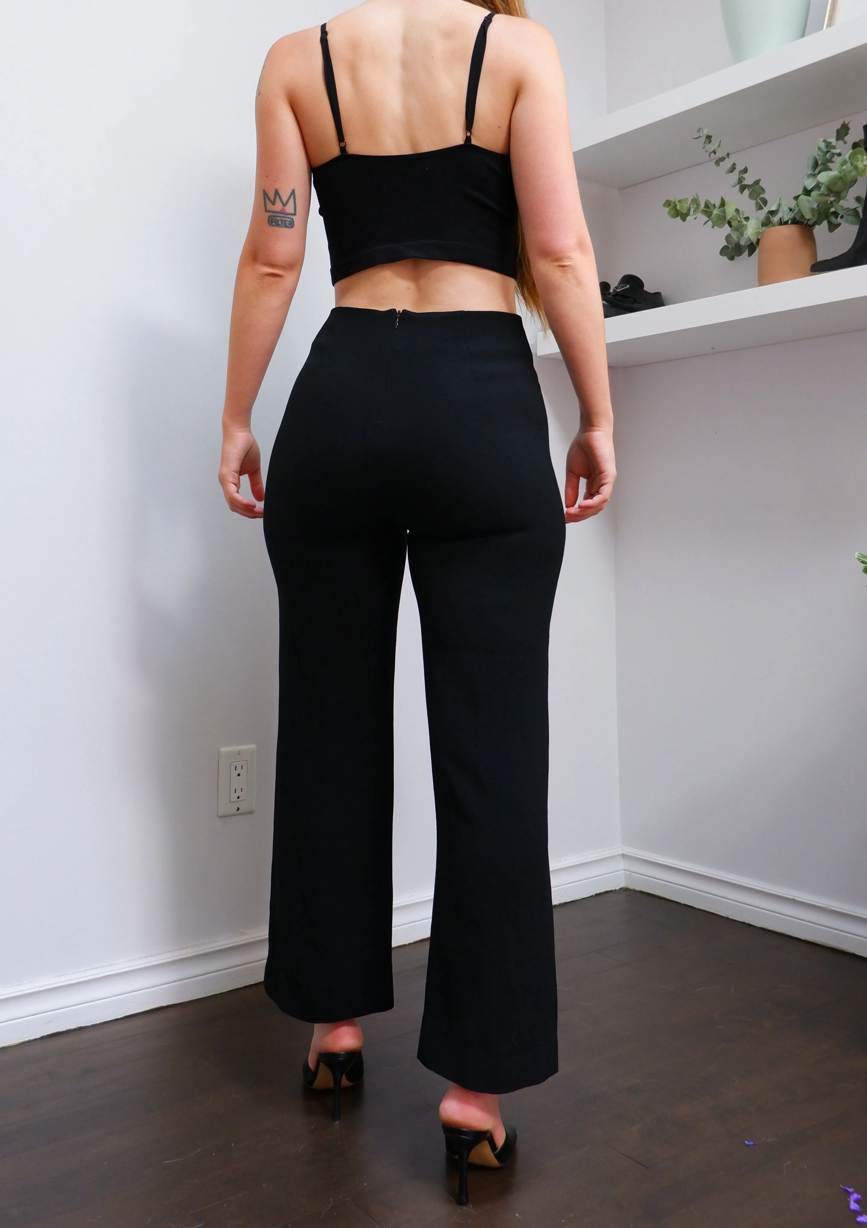90s Classic Black Trousers - 4