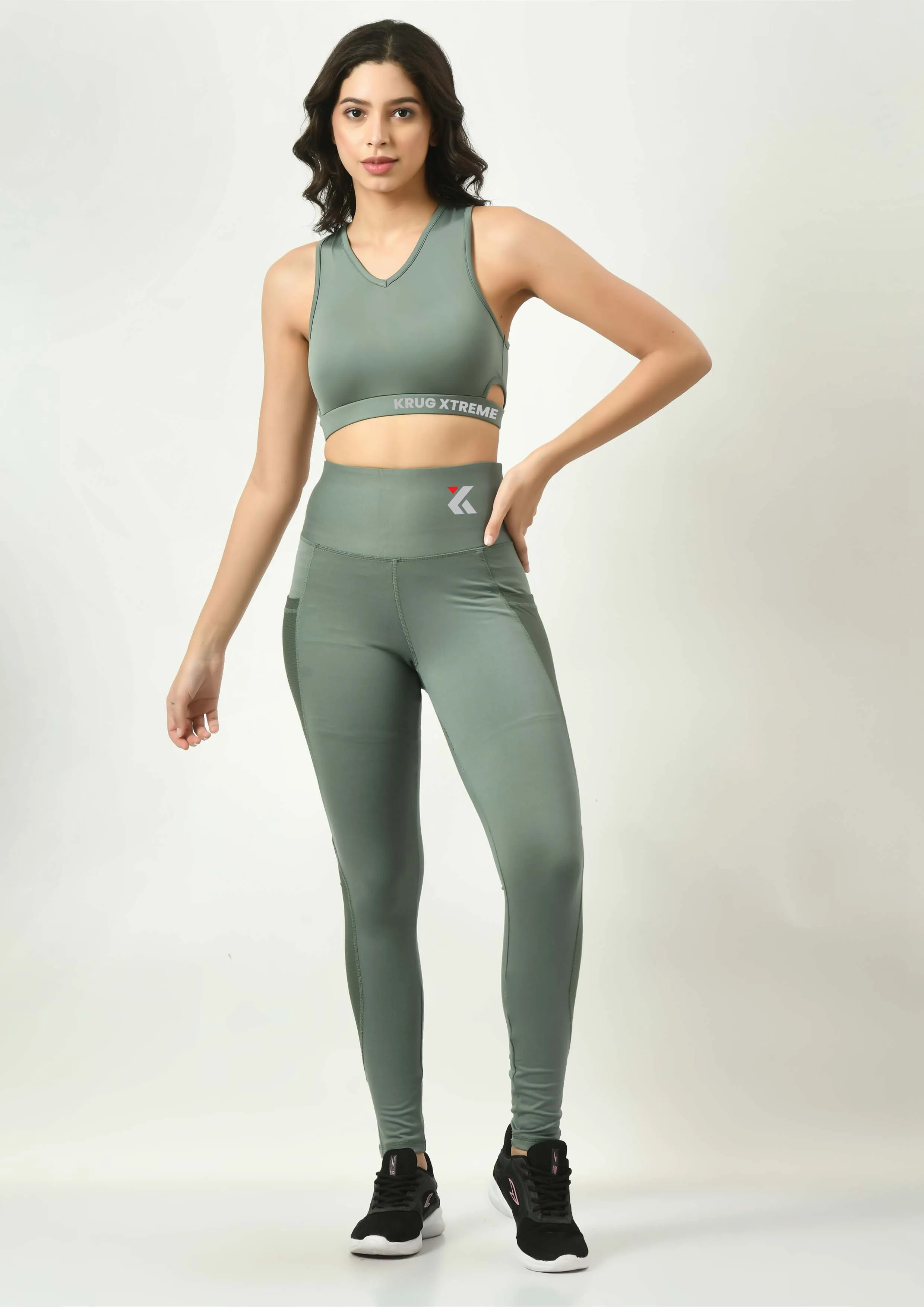 Basil Green Leggings For Women