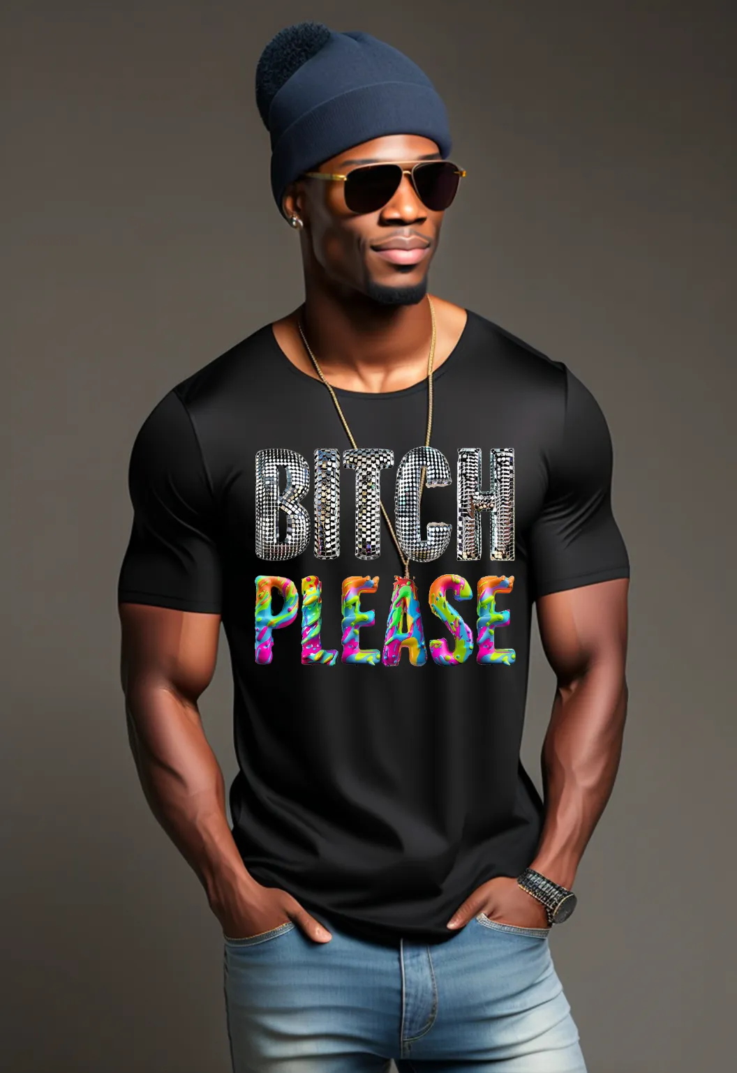 Bitch Please Rainbow Mirror T-Shirts | Grooveman Music