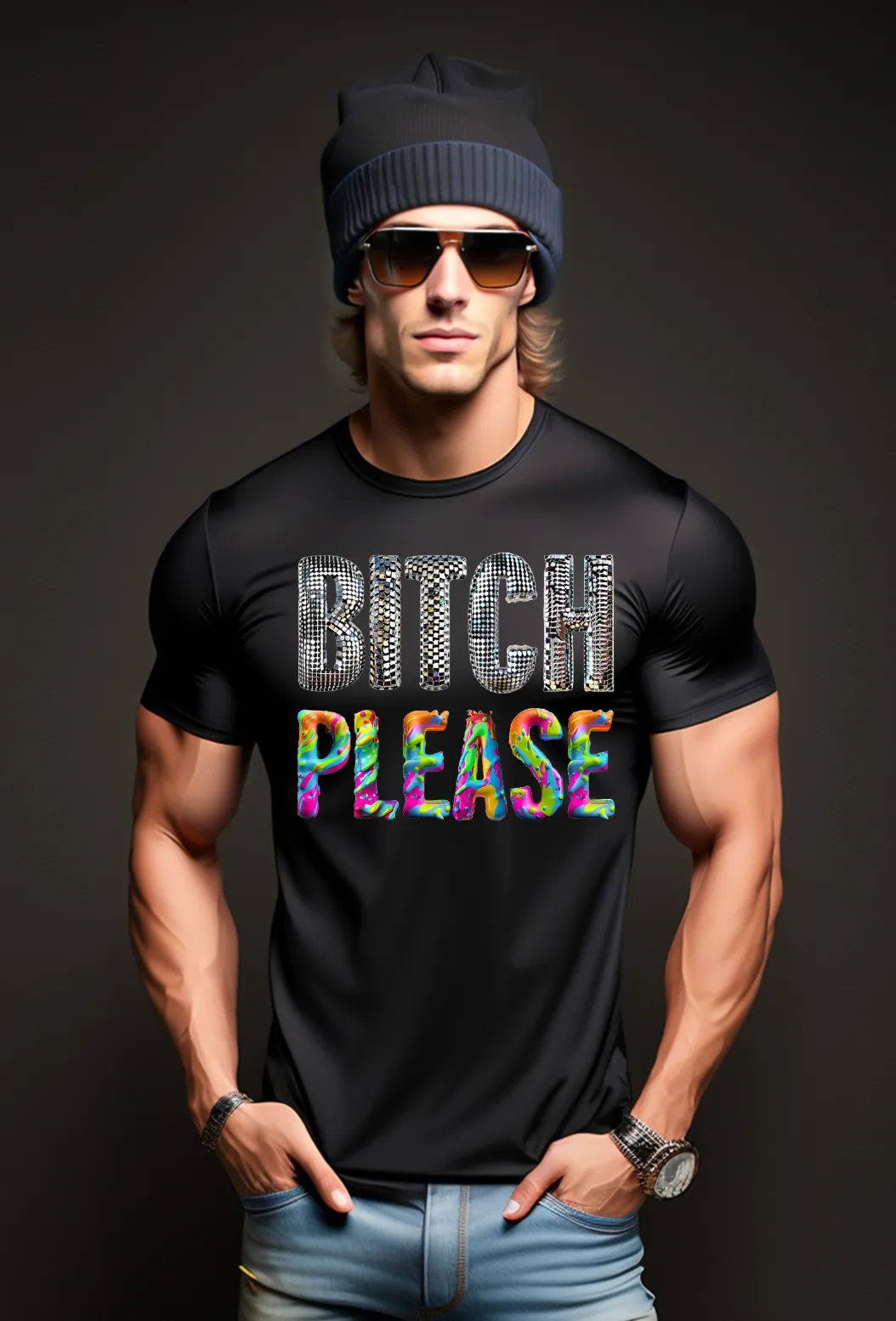 Bitch Please Rainbow Mirror T-Shirts | Grooveman Music