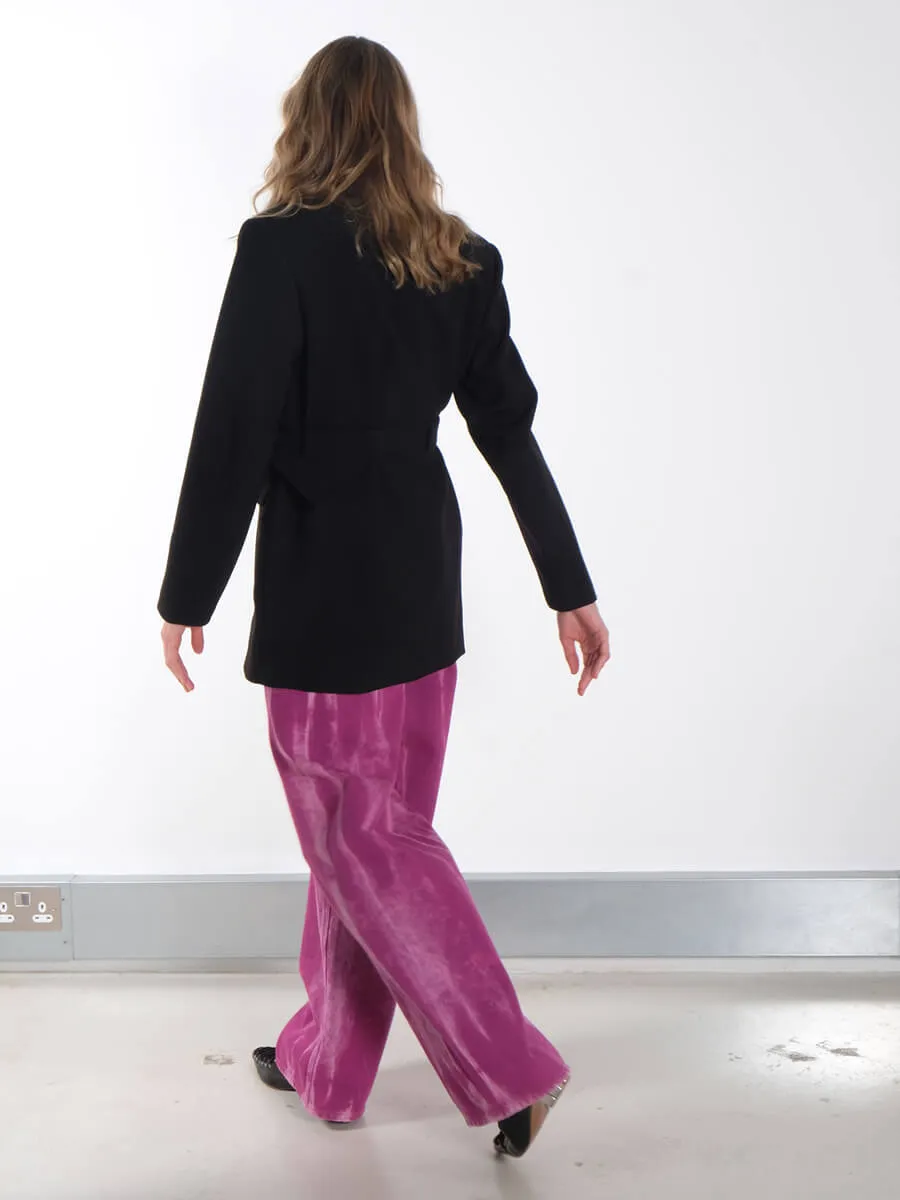 Black Bonded Crepe Blazer