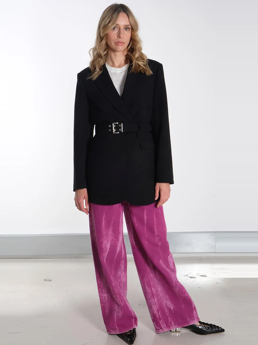 Black Bonded Crepe Blazer