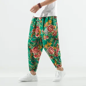 Breathable Cotton And Linen Casual Plus Size Crotch Harem Pants Bloomers