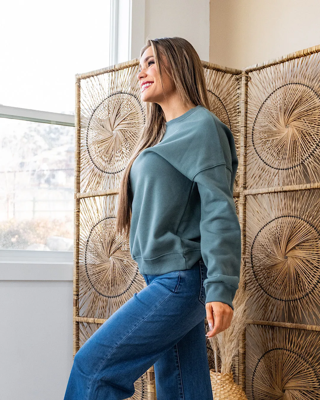 Cozy Crewneck Sweatshirt - Ash Jade