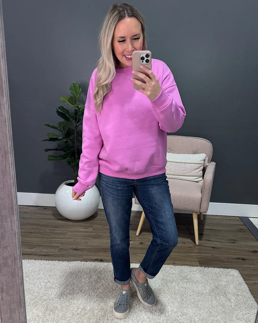 Cozy Crewneck Sweatshirt - Ash Jade