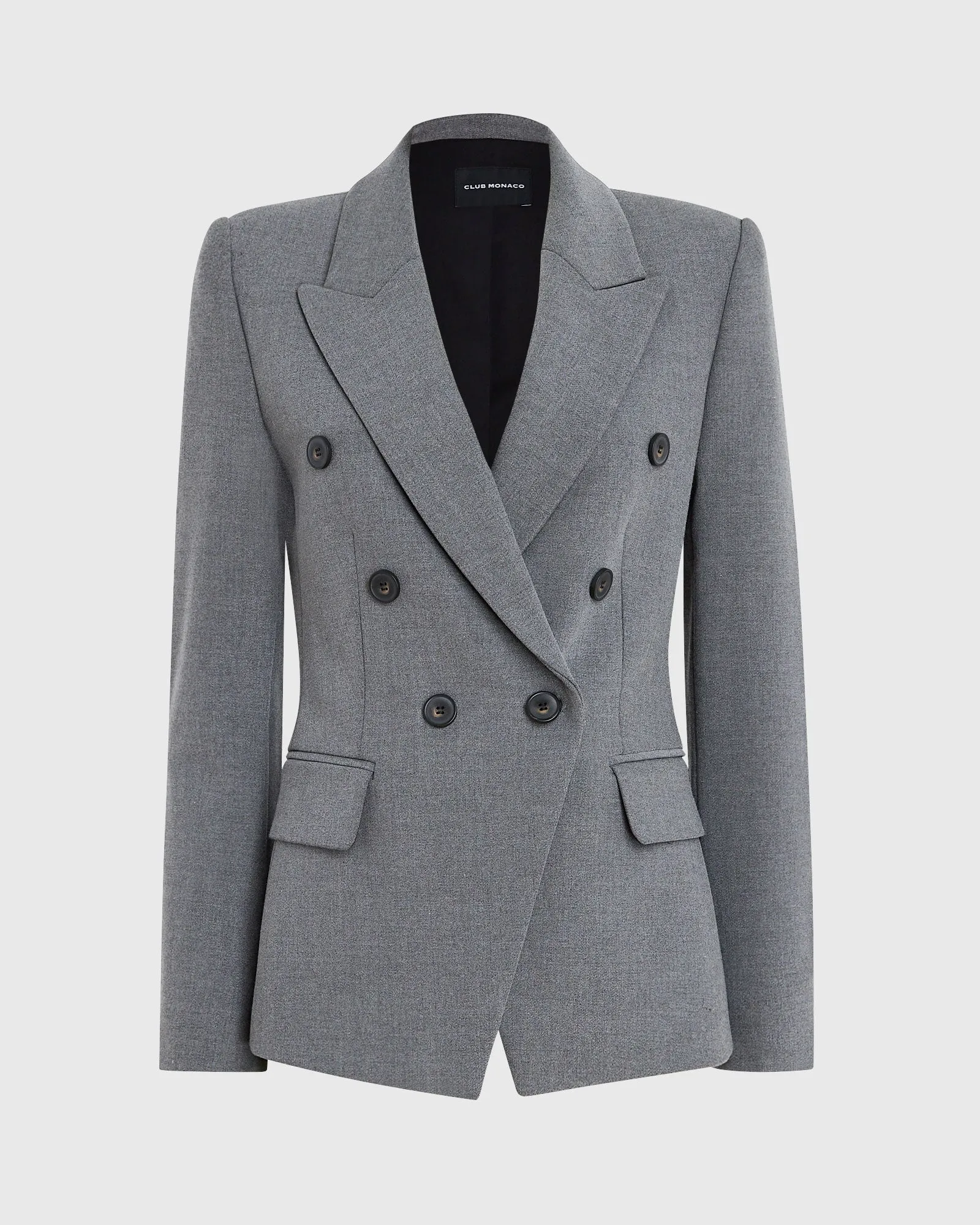 Double-Breasted Cutaway Blazer