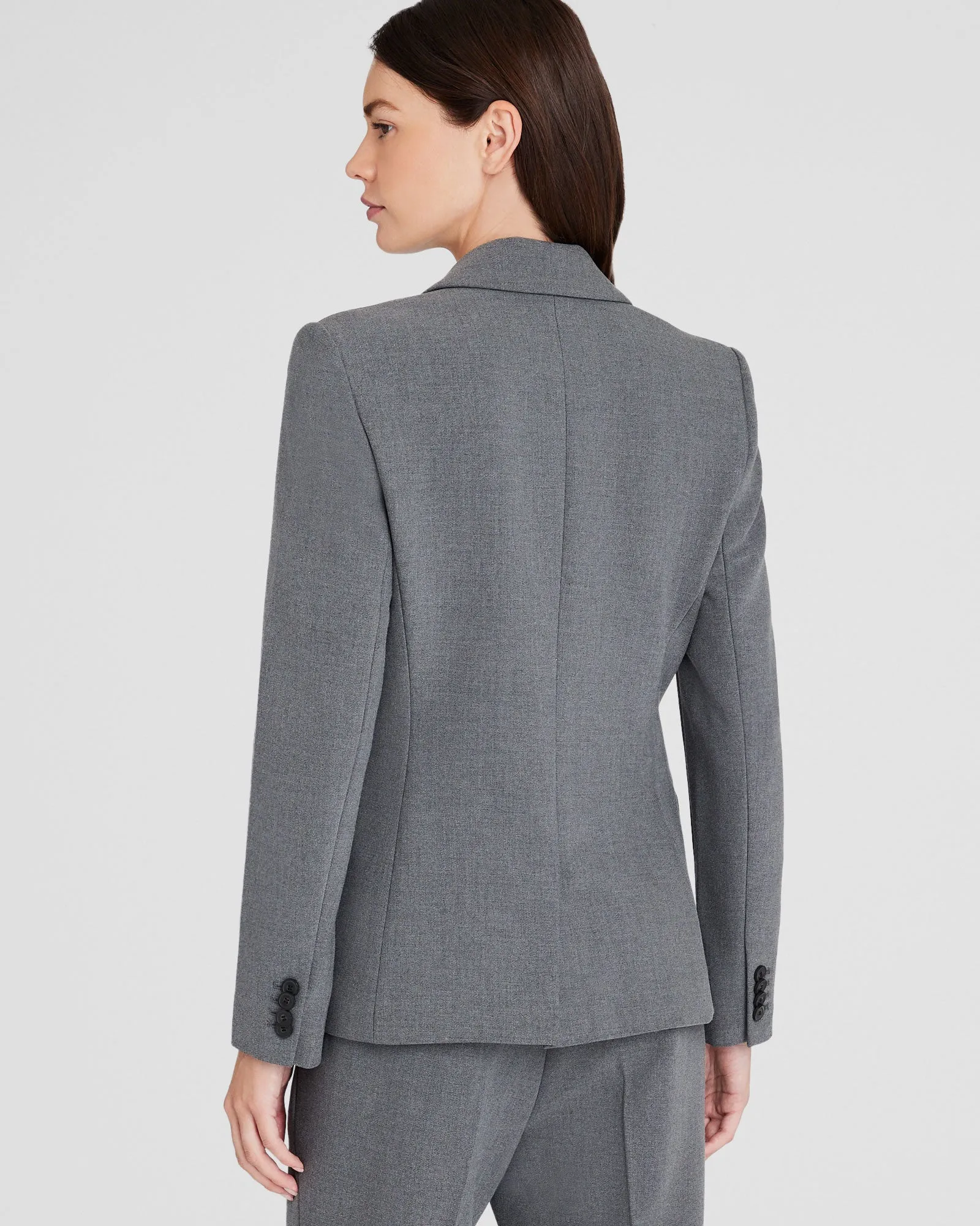 Double-Breasted Cutaway Blazer