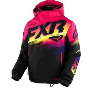 FXR Youth Boost Snowmobile Jacket Black/Neon Fusion