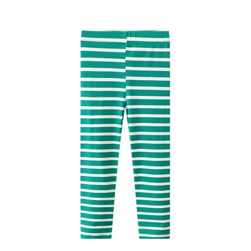 Kids Girls Colorful Striped Pencil Leggings Trousers