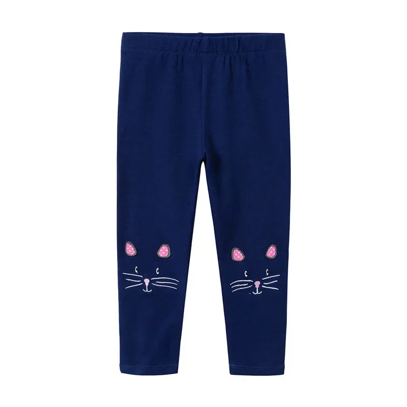 Kids Girls Colorful Striped Pencil Leggings Trousers
