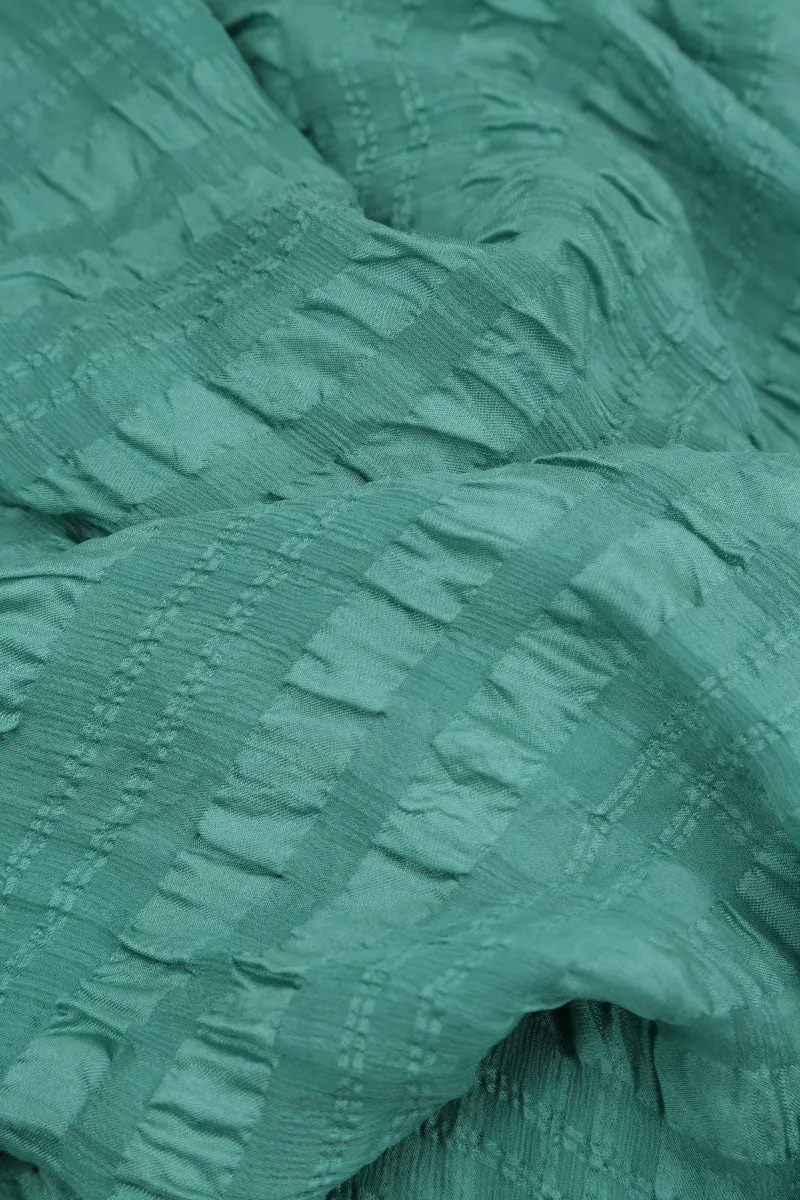 Layered Turquoise Light Silk Blouse