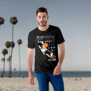 Losangels - Polycotton Round Neck Graphic T-Shirt for Men