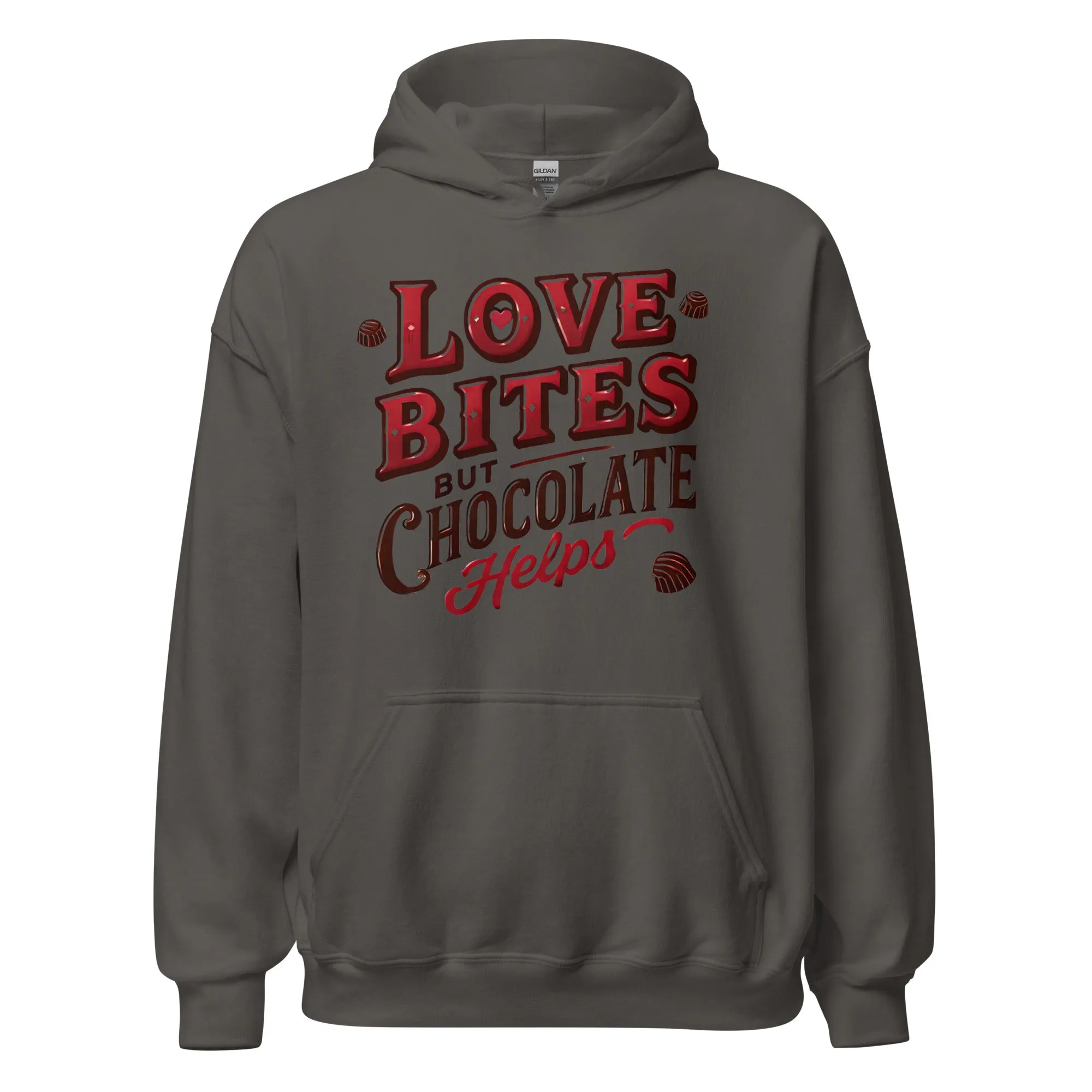 Love Bites but Chocolate helps - Valentine’s Day Hoodie – Celebrate Love in Style