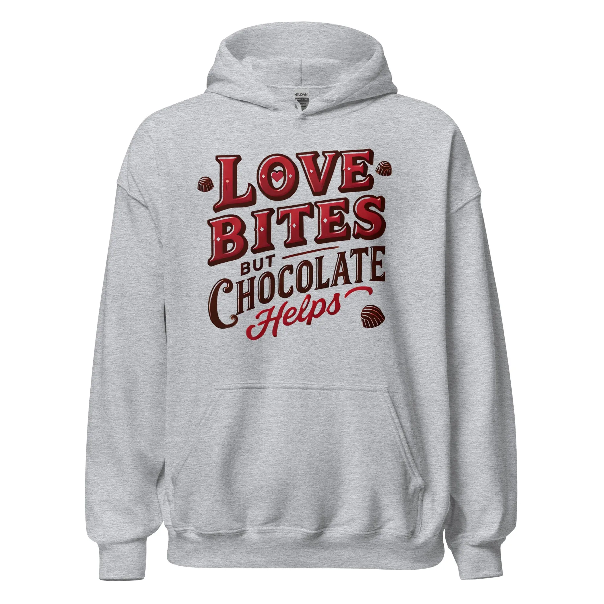 Love Bites but Chocolate helps - Valentine’s Day Hoodie – Celebrate Love in Style