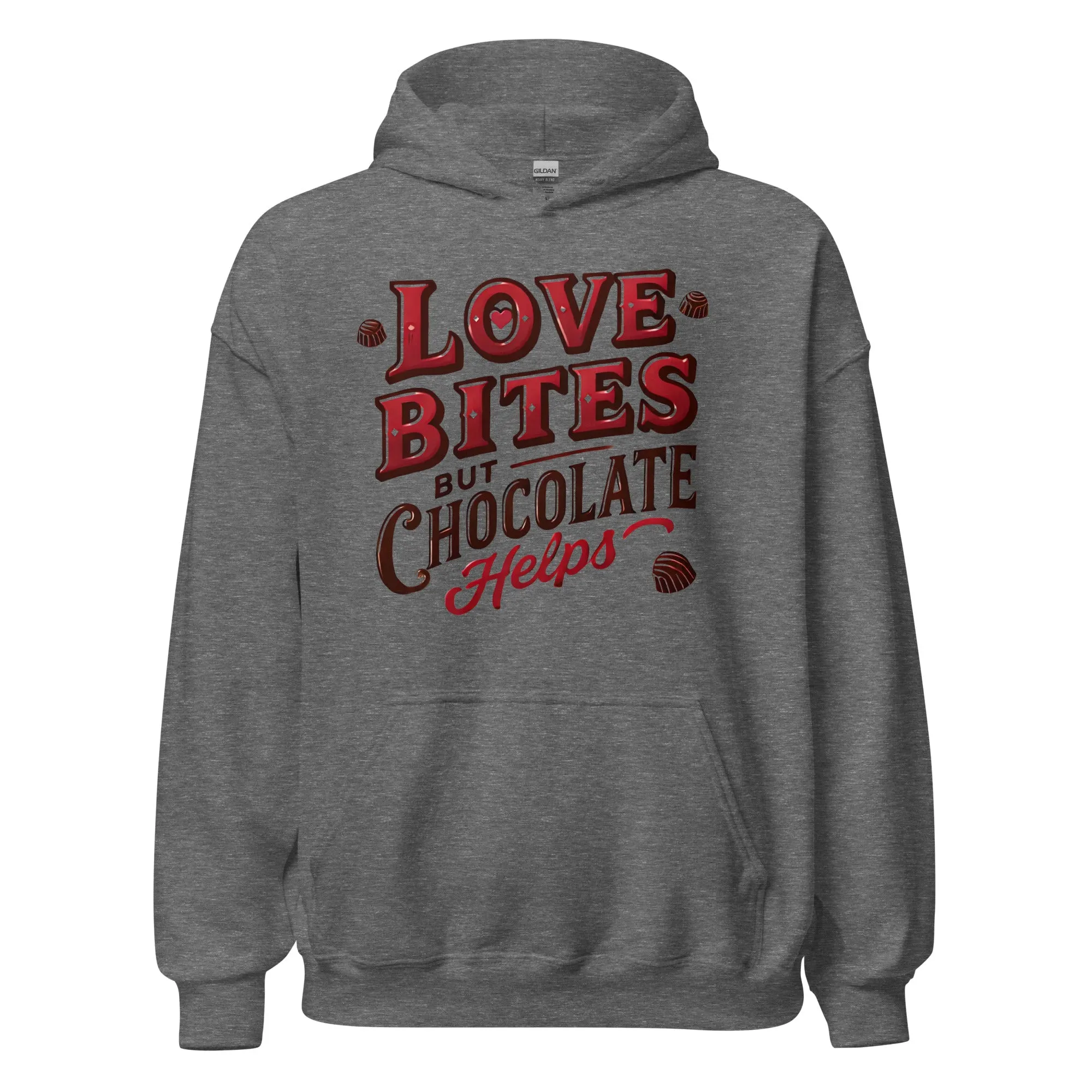 Love Bites but Chocolate helps - Valentine’s Day Hoodie – Celebrate Love in Style
