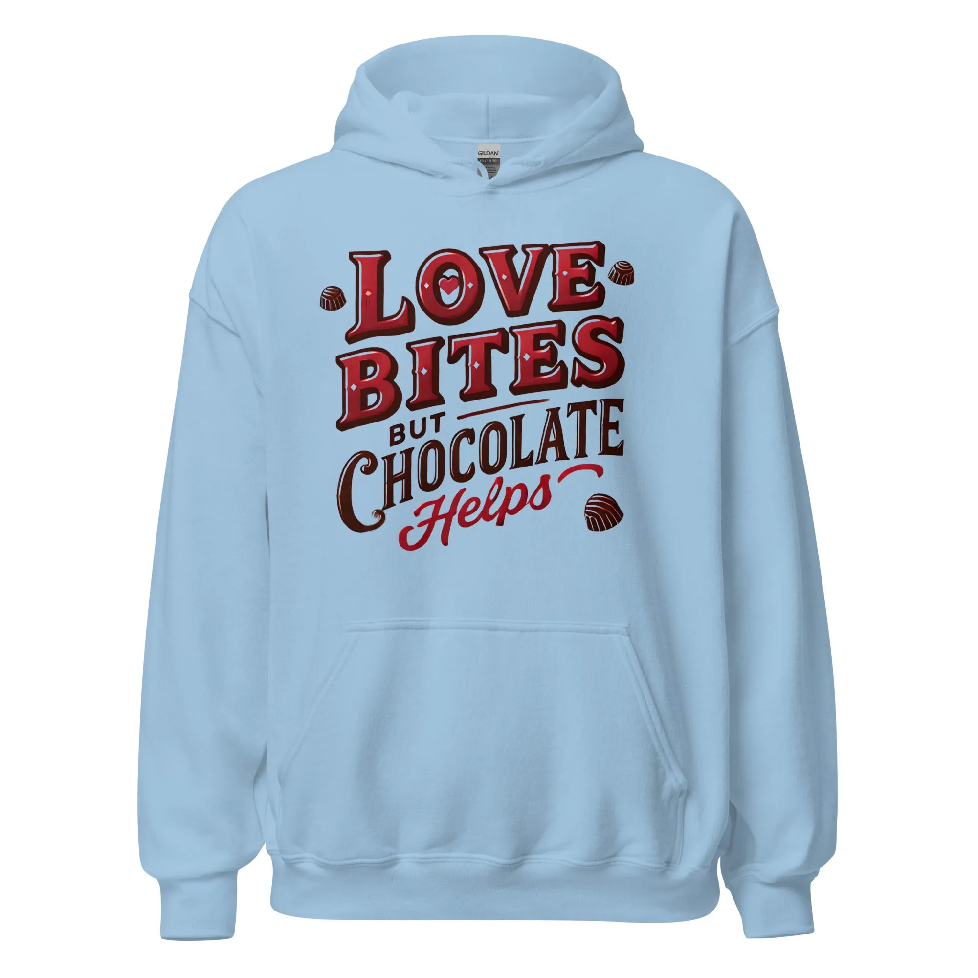 Love Bites but Chocolate helps - Valentine’s Day Hoodie – Celebrate Love in Style