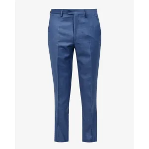 Men Mps-Kernalt-Rh9M-Debonair Sharkskin Trousers - Lt-Blue