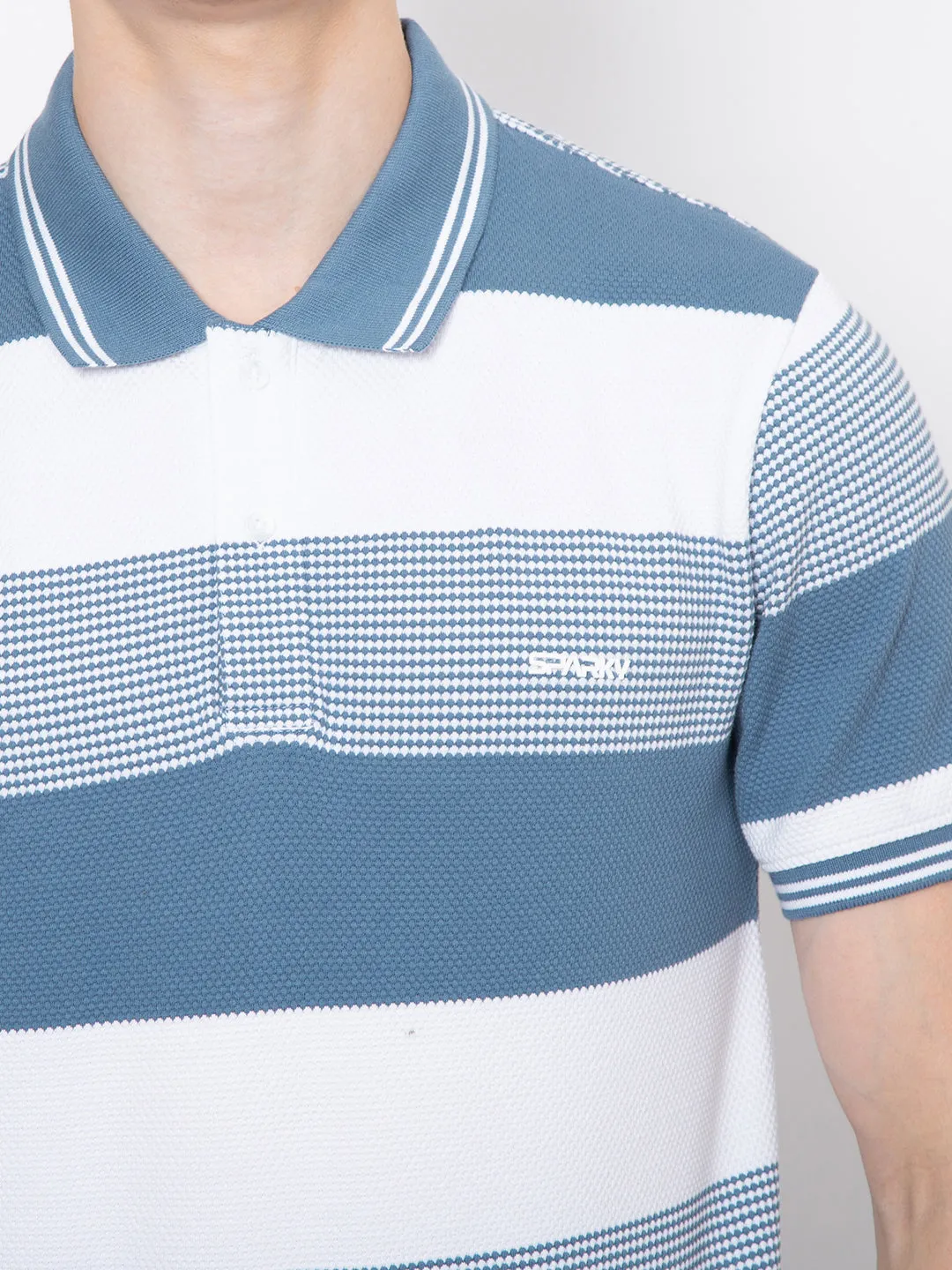 Men Polo Neck Striper T-Shirt