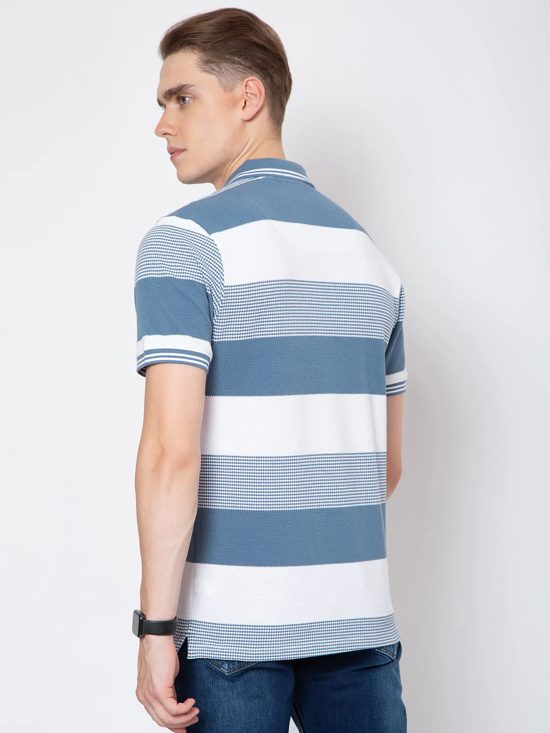 Men Polo Neck Striper T-Shirt