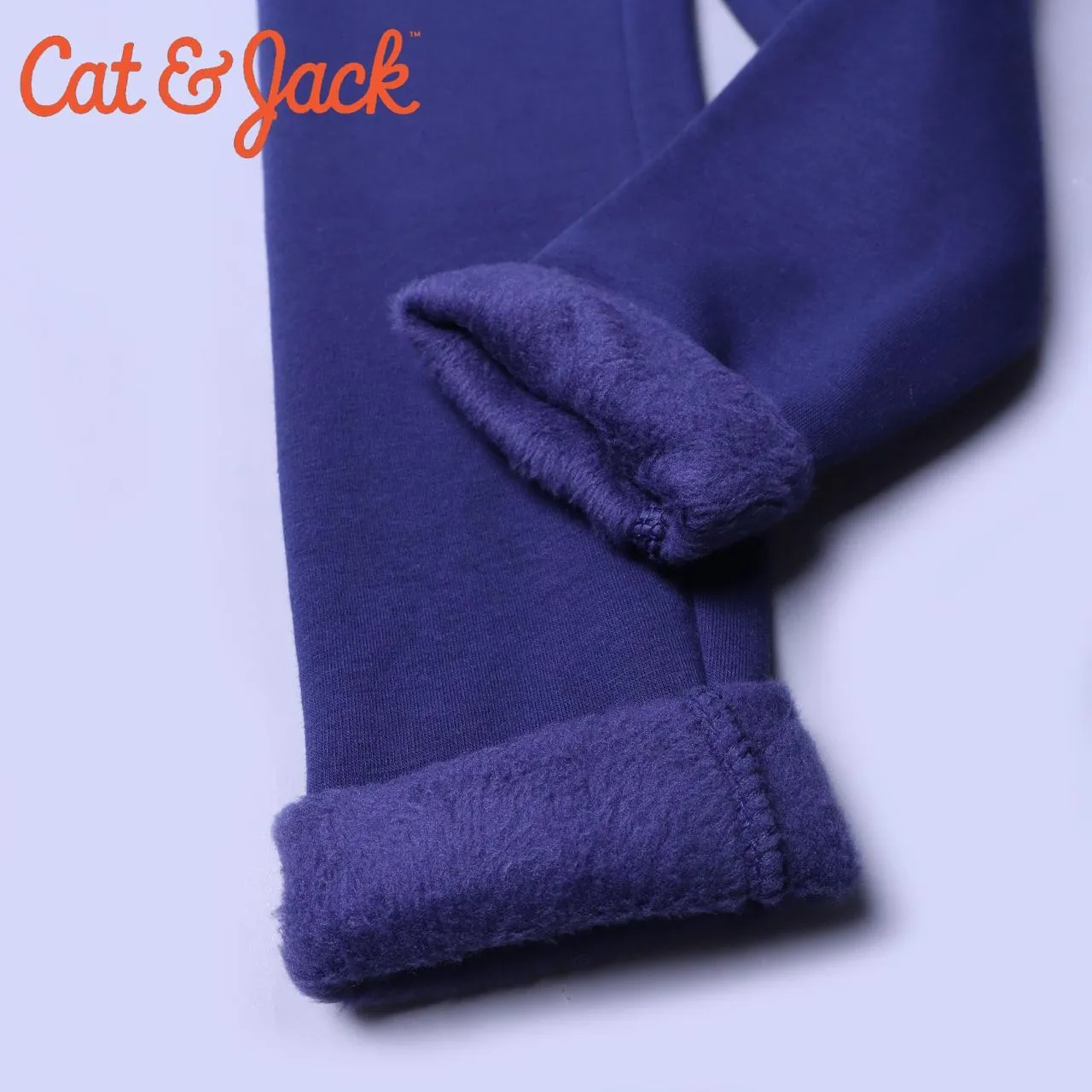 NAVY BLUE PLAIN FLEECE WARM LEGGING TROUSER