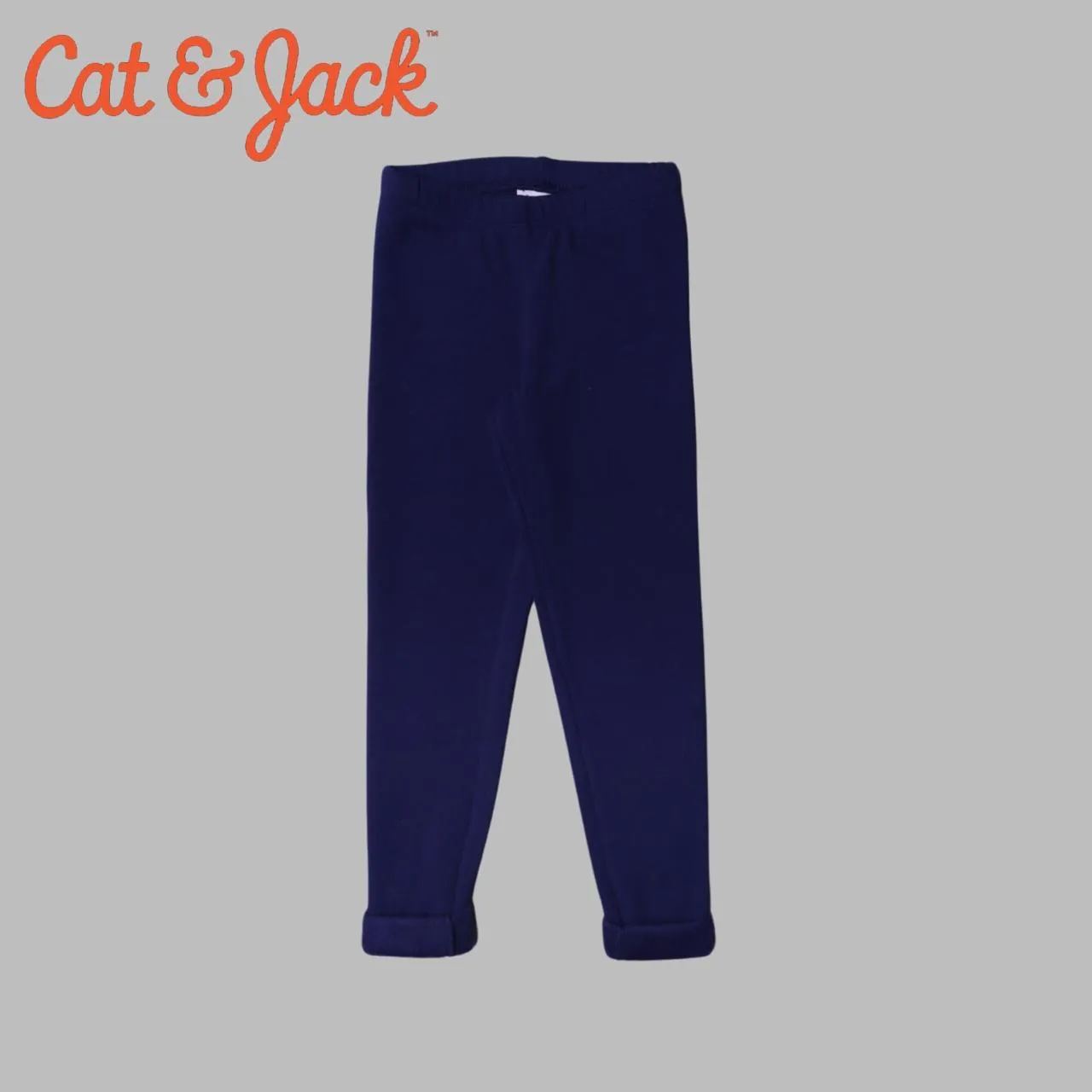 NAVY BLUE PLAIN FLEECE WARM LEGGING TROUSER