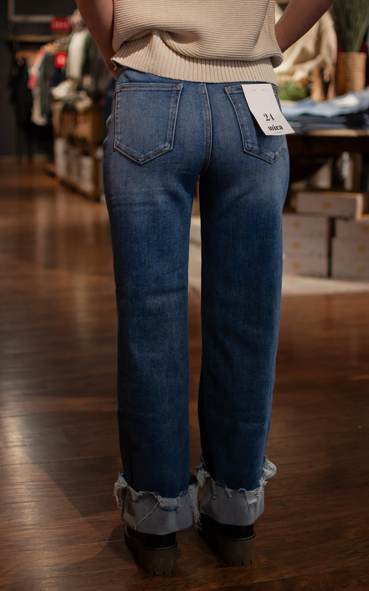 Penn Blue Relaxed Cuff Mica Jeans