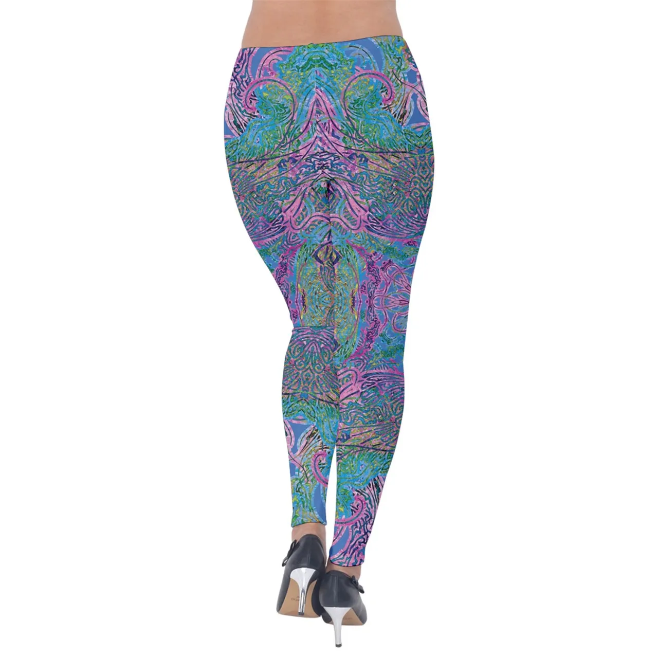 Psychedelic Jellyfish Velvet Leggings