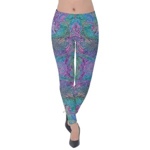 Psychedelic Jellyfish Velvet Leggings