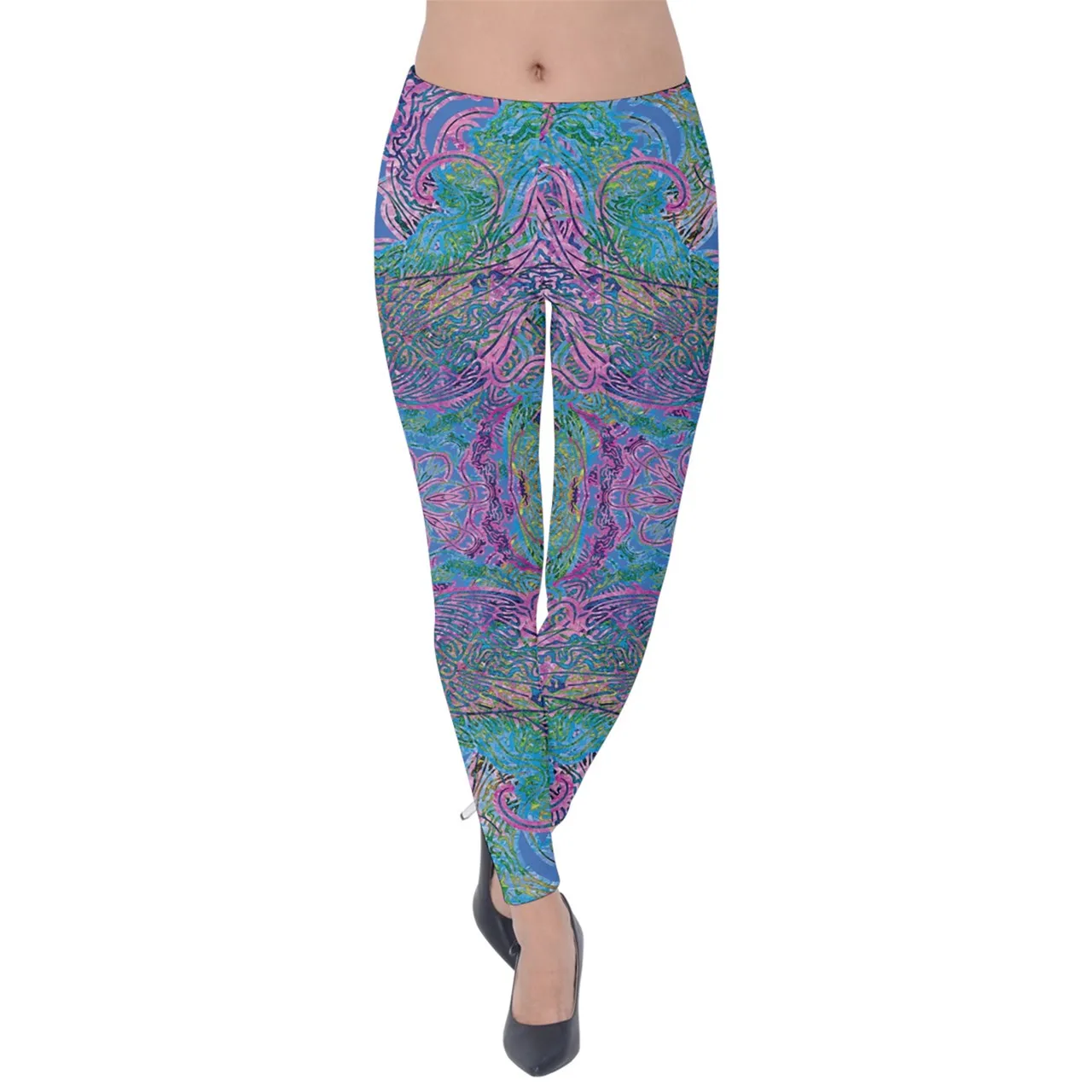 Psychedelic Jellyfish Velvet Leggings