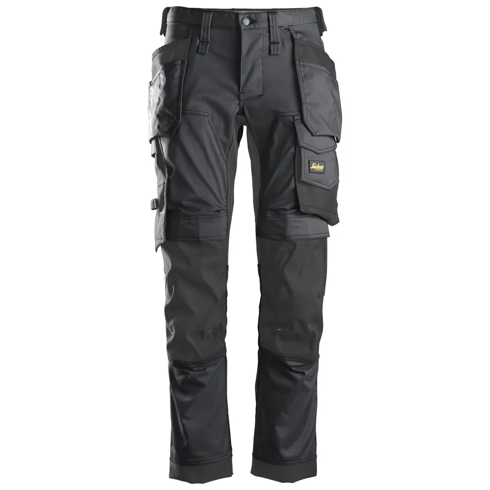 Snickers 6241 AllroundWork, Stretch Work Knee Pad Trousers Holster Pockets Steel Grey