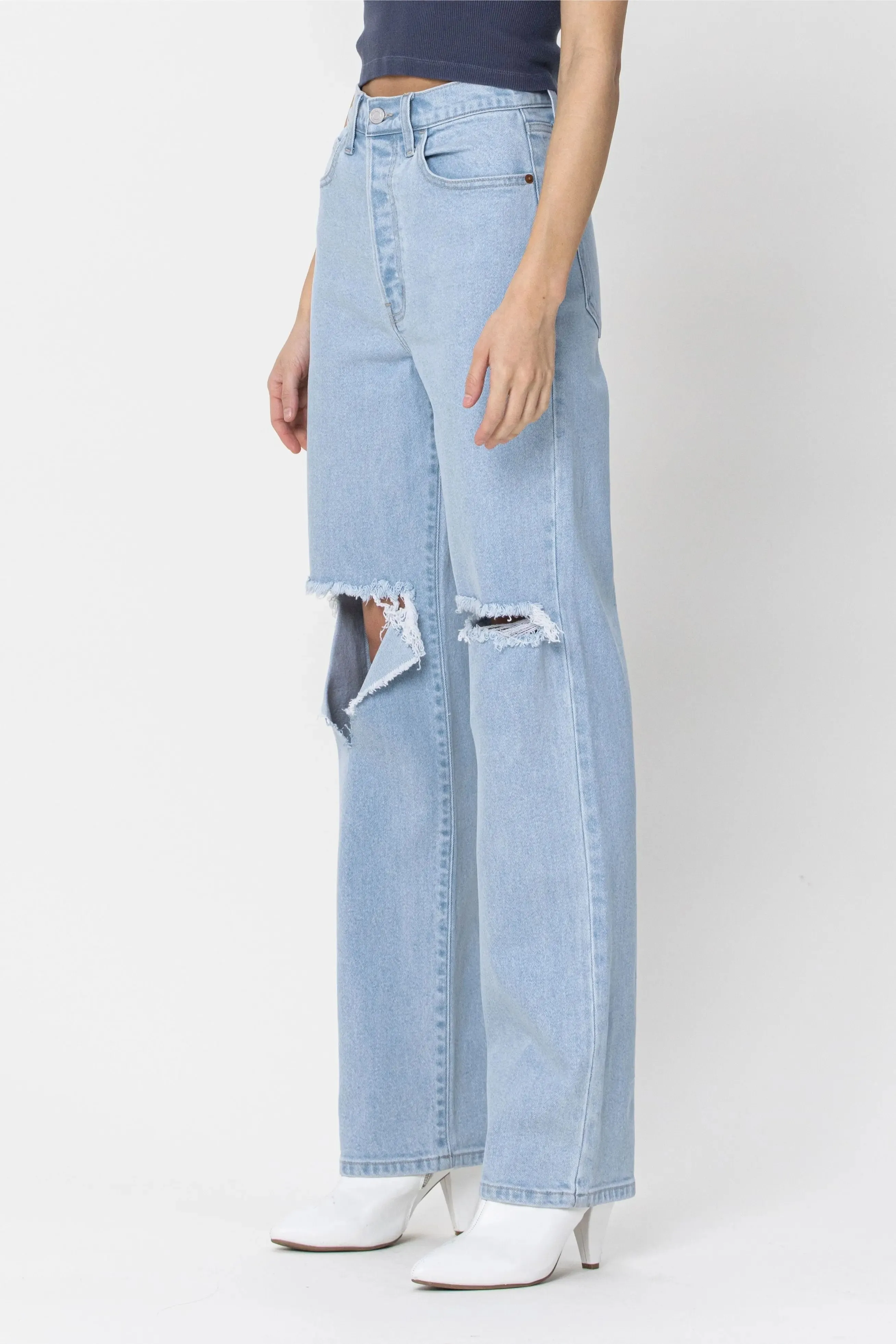 Super High Rise Destroy Dad Jean – Effortlessly Cool, Comfortably Chic