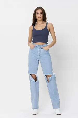 Super High Rise Destroy Dad Jean – Effortlessly Cool, Comfortably Chic