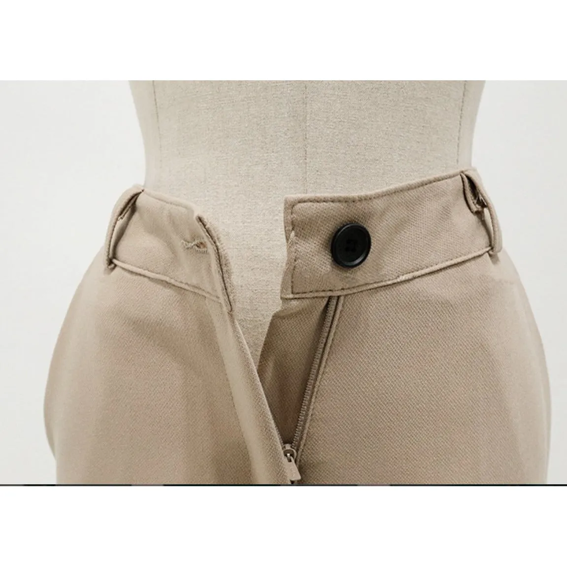 Women's Formal Corporate Fashion 2 (Two) Piece Pants and Jacket Set (Beige)