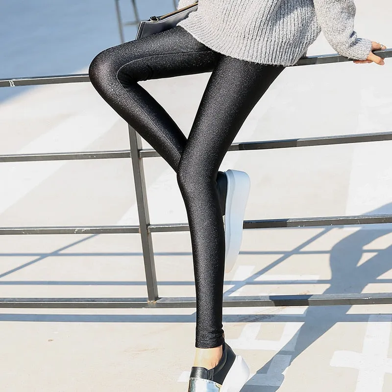 Women's Outside Wear Thicker Plus Cashmere Slim Thin Warm Pants Leggings
